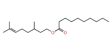3,7-Dimethyl-6-octenyl decanoate